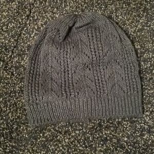 Gray knitted beanie